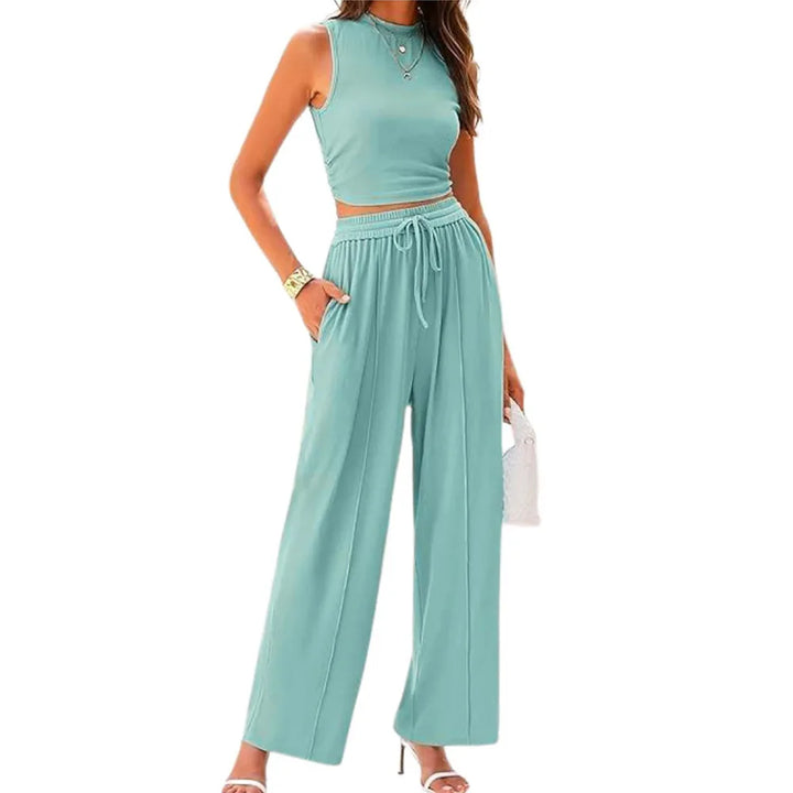 Ivana - Stylish Warm Sleeveless Pants Two Piece Sets