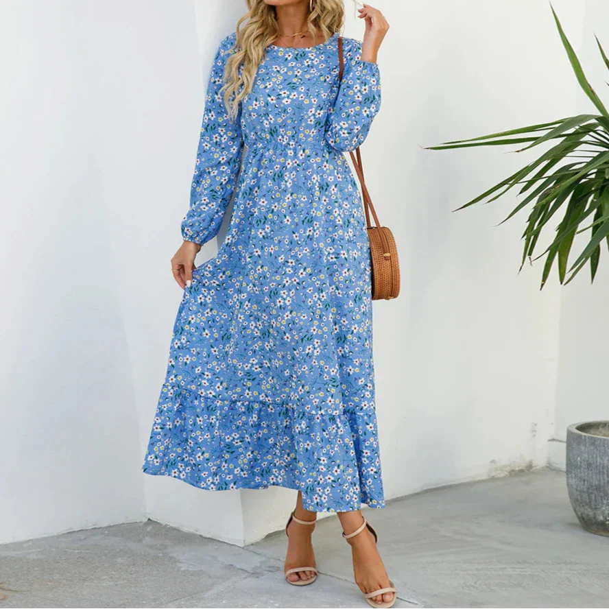 Remi - Romantic Long Sleeve Maxi Floral Dress