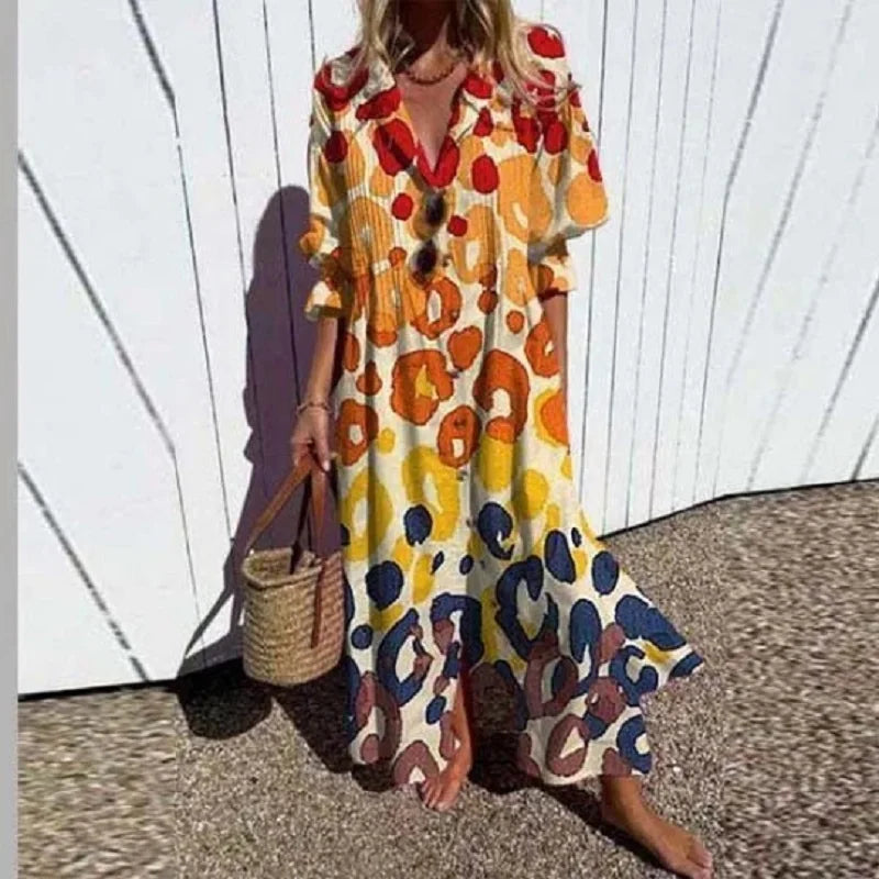 Zelda - Romantic V Neck Maxi Floral Dress