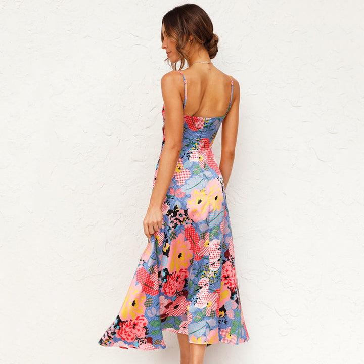 Kailani - Stylish Warm Wedding Guest Maxi Floral Dress