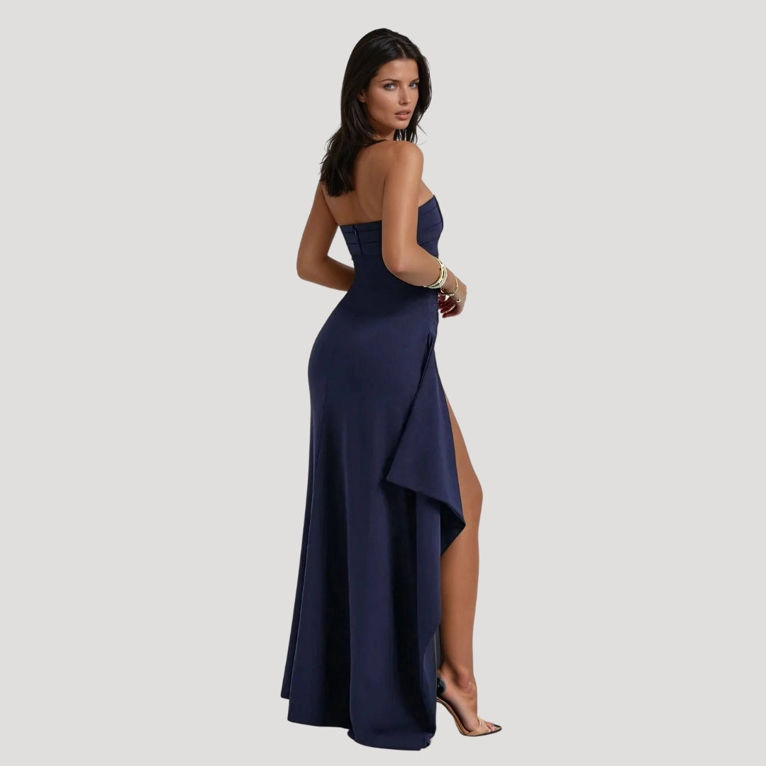 Dixie - Elegant Wedding Guest Strapless Dress | Maxi