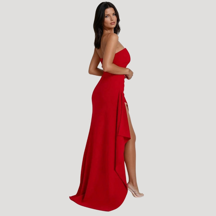 Dixie - Elegant Wedding Guest Strapless Dress | Maxi