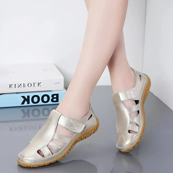 Bunny - Vintage Leather Velcro Sandals