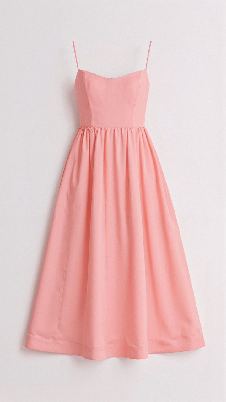 Charli - Warm Ascot Neck White Midi Dress
