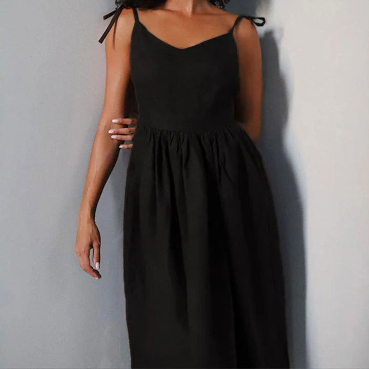 Destiny - Stylish Warm Open Back Slit White Midi Dress