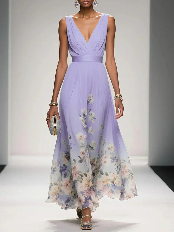 Alys - Floral Print Wedding Guest Dress
