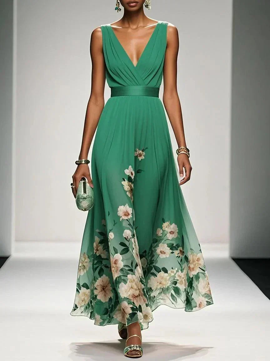 Alys - Floral Print Wedding Guest Dress