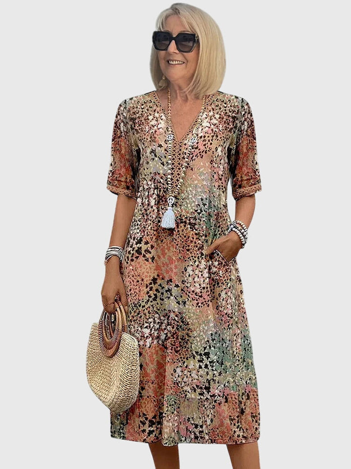 Coby - Elegant Floral Midi Dress