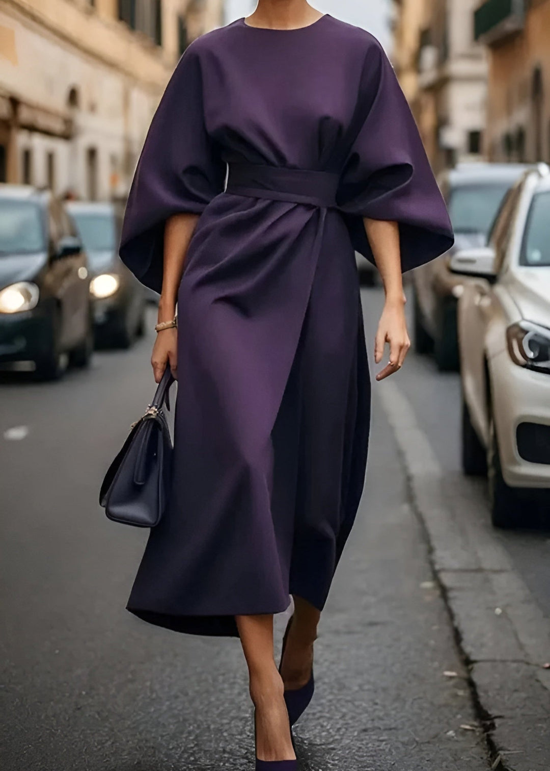 Danaya - Flowy Belted Maxi Dress