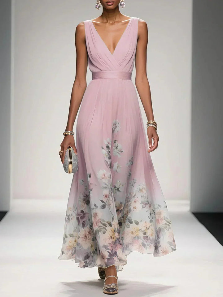 Alys - Floral Print Wedding Guest Dress