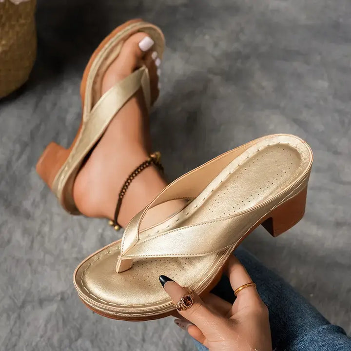 Verena - Womens Orthopedic Slip On Sandal Heels