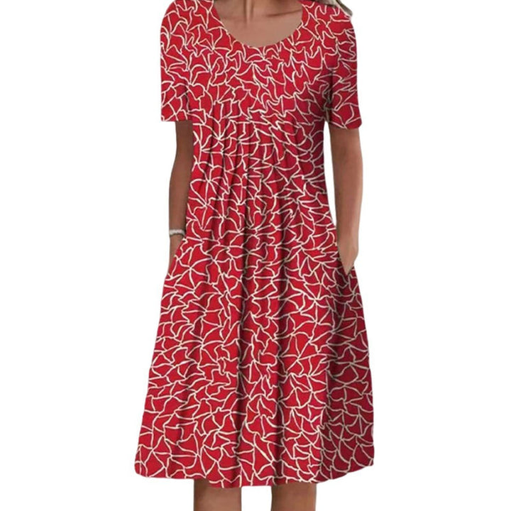 Lia - Stylish Warm Pocket Midi Floral Dress