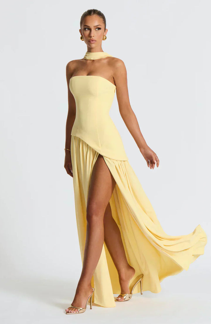 Dulcie - Elegant Wedding Guest Asymmetric Dress