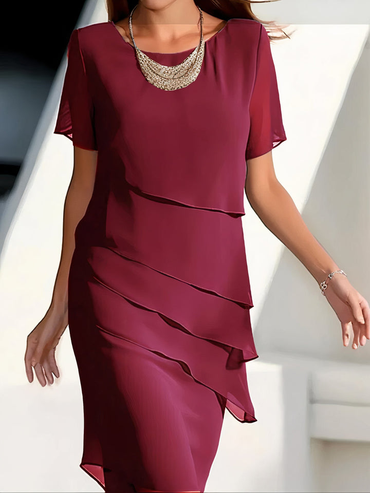 Claudine - Tiered Chiffon Dress