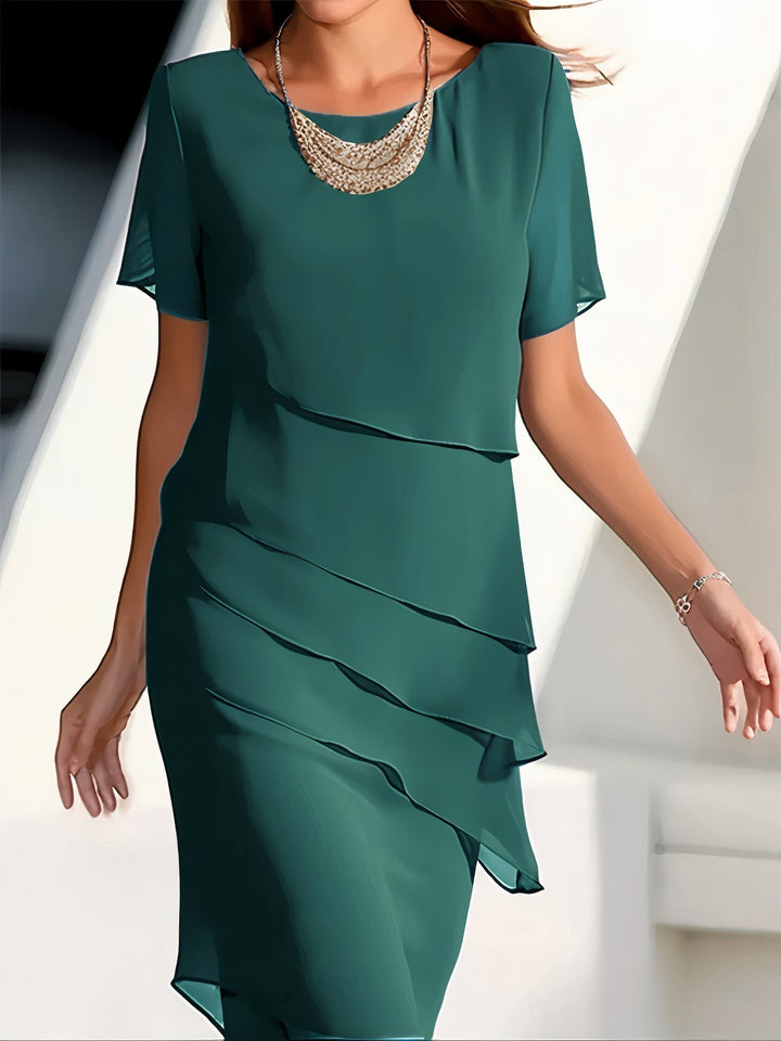 Claudine - Tiered Chiffon Dress