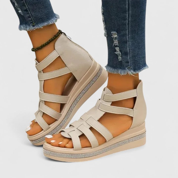 Mira - Glamorous Wedge Orthopedic Sandals