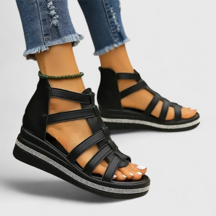 Mira - Glamorous Wedge Orthopedic Sandals