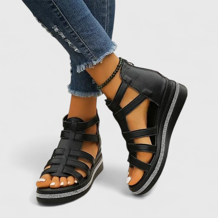 Mira - Glamorous Wedge Orthopedic Sandals