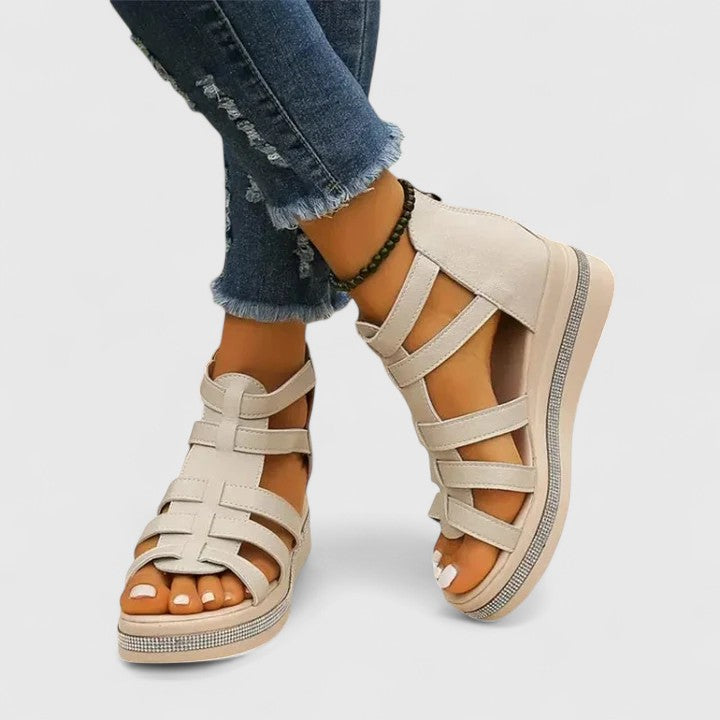 Mira - Glamorous Wedge Orthopedic Sandals